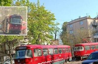 У Дніпрі на проспекті Мазепи трамвай №15 зійшов з рейок