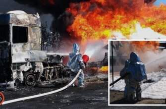 Приборкали пожежу на АЗС у Дніпропетровській області, яка виникла після «прильоту»