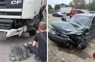 У Дніпрі на вулиці Західний Шлях 13 травня Bogdan після зіткнення з вантажівкою відлетів на трамвайну колію