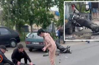 У Дніпрі на Передовій мотоцикліст влетів у "Таврію": на місці працює "швидка"