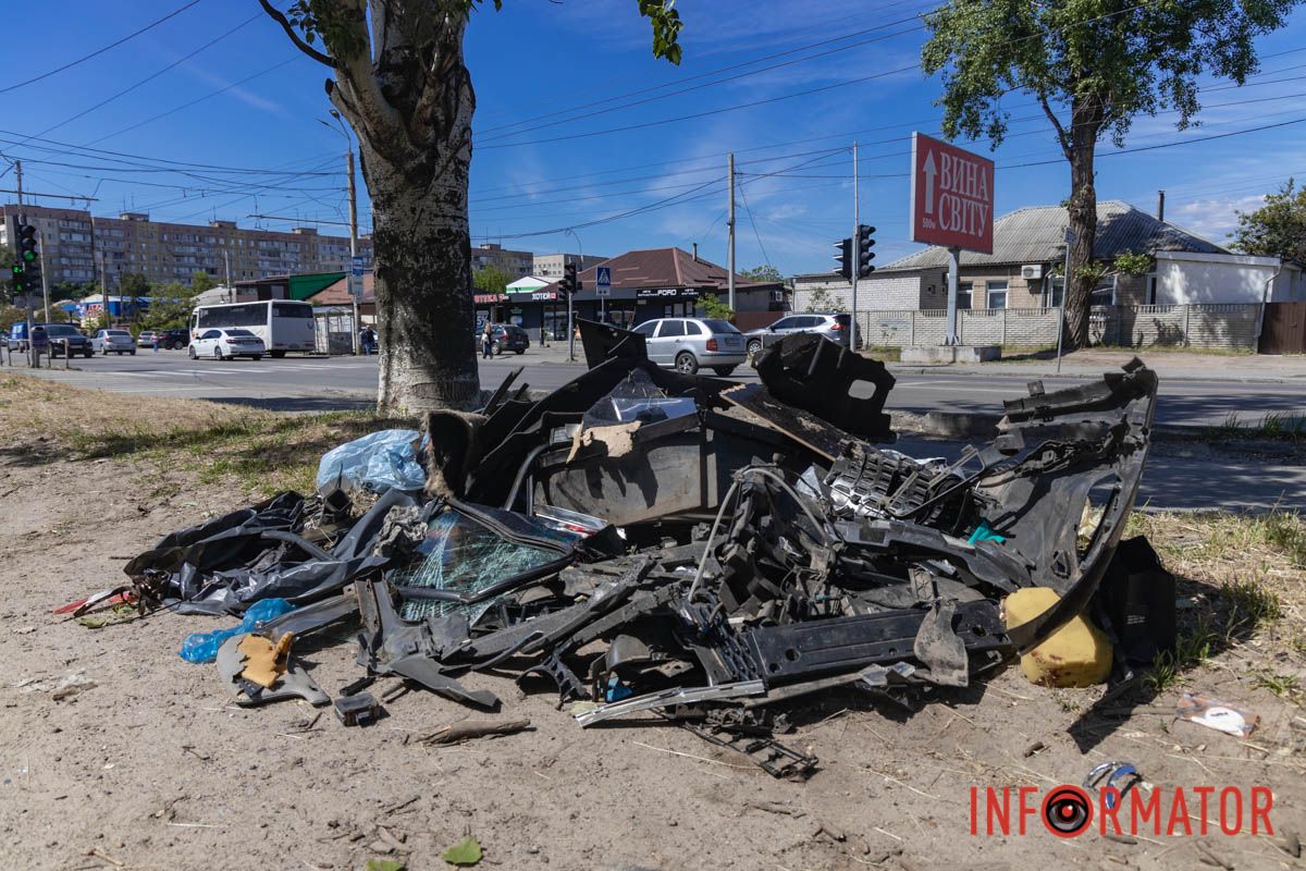як виглядає місце смертельної аварії на Калиновій у Дніпрі