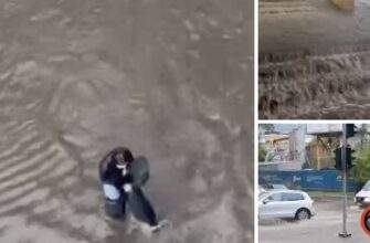 Через сильну зливу у Дніпрі затопило вулиці