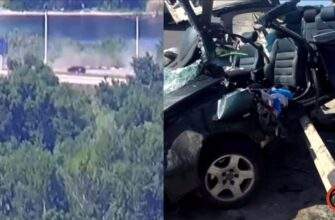 У Кам’янському на мосту Audi влетіла у відбійник: відео моменту
