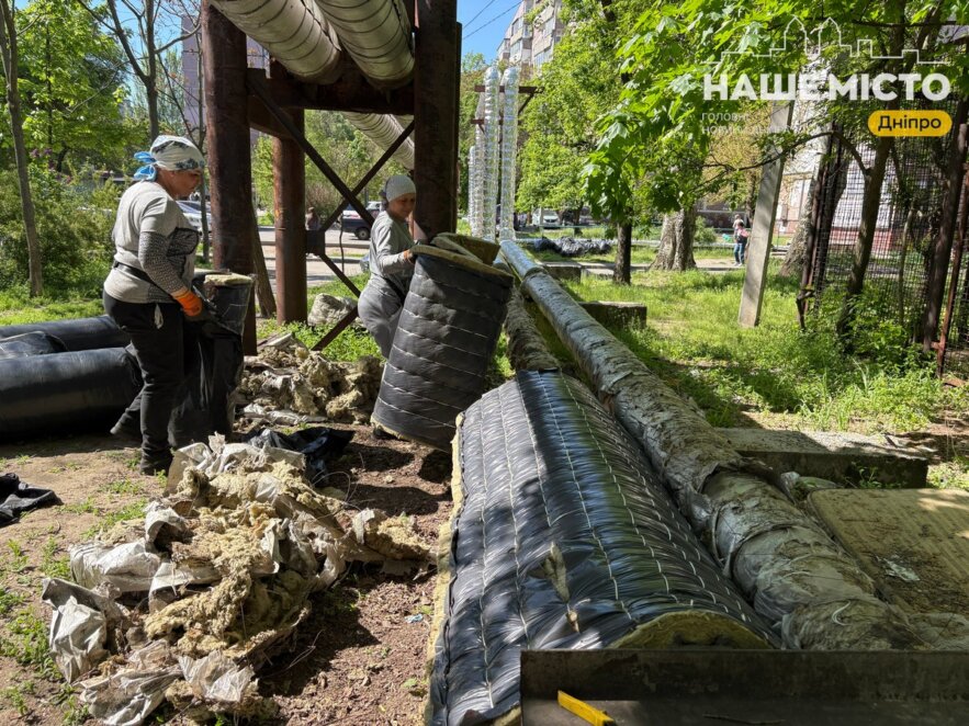 КП «Теплоенерго» проводить масштабні роботи з оновлення ізоляції тепломереж Дніпра