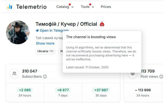 Потеряйло Кучер накручує підписників і просить гроші