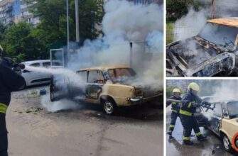 У Дніпрі на Гідропарковій спалахнув ВАЗ