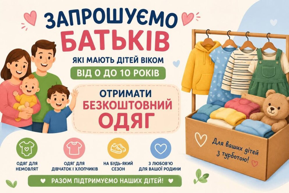 У Дніпрі переселенцям із Покровської громади видаватимуть дитячий одяг та взуття